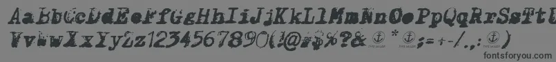 Czcionka XClassifiedItalic – czarne czcionki na szarym tle