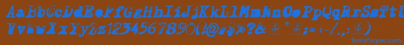 XClassifiedItalic Font – Blue Fonts on Brown Background