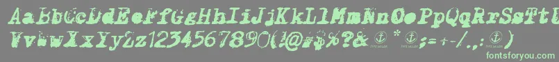 XClassifiedItalic Font – Green Fonts on Gray Background