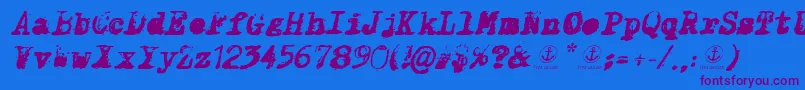 XClassifiedItalic Font – Purple Fonts on Blue Background