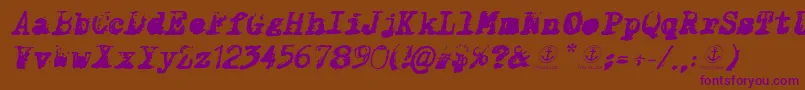 XClassifiedItalic Font – Purple Fonts on Brown Background