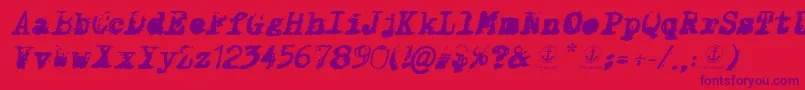 XClassifiedItalic Font – Purple Fonts on Red Background