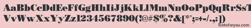 BostonblackRegular Font – Black Fonts on Pink Background