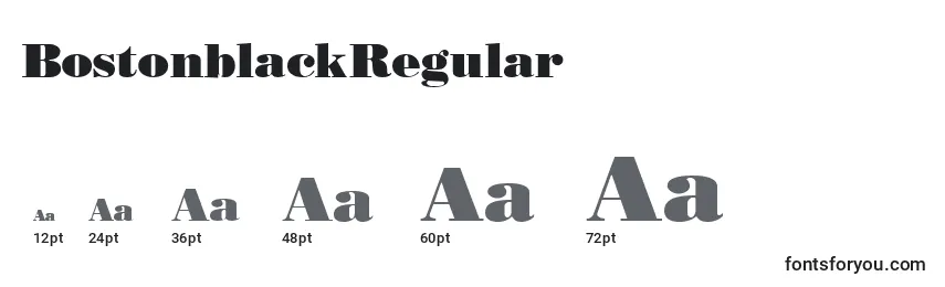 BostonblackRegular Font Sizes