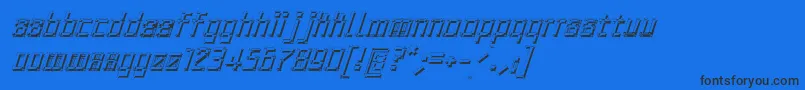 Шрифт ArchityposhadowOblique – чёрные шрифты на синем фоне
