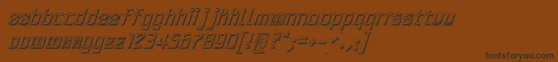 Шрифт ArchityposhadowOblique – чёрные шрифты на коричневом фоне