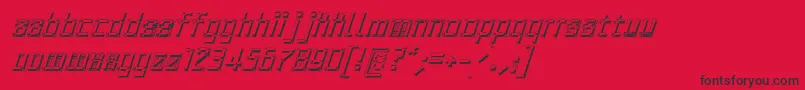フォントArchityposhadowOblique – 赤い背景に黒い文字