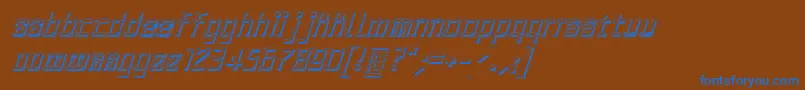 Шрифт ArchityposhadowOblique – синие шрифты на коричневом фоне