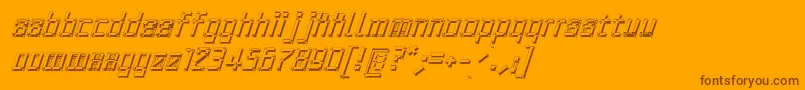 Шрифт ArchityposhadowOblique – коричневые шрифты на оранжевом фоне