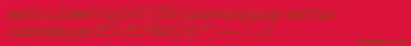 Шрифт ArchityposhadowOblique – коричневые шрифты на красном фоне