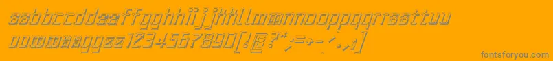 Шрифт ArchityposhadowOblique – серые шрифты на оранжевом фоне