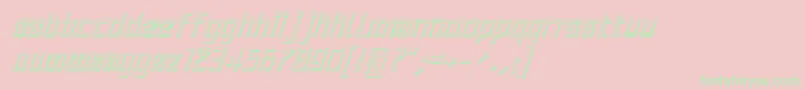 フォントArchityposhadowOblique – ピンクの背景に緑の文字