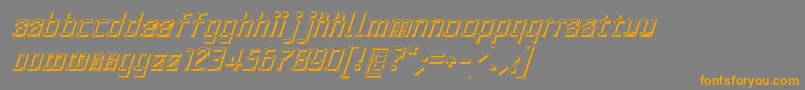 ArchityposhadowOblique Font – Orange Fonts on Gray Background