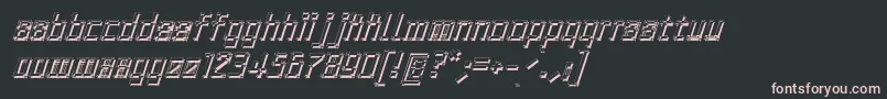 Шрифт ArchityposhadowOblique – розовые шрифты на чёрном фоне