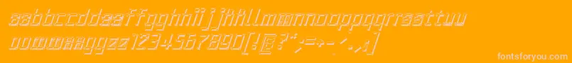 ArchityposhadowOblique-Schriftart – Rosa Schriften auf orangefarbenem Hintergrund