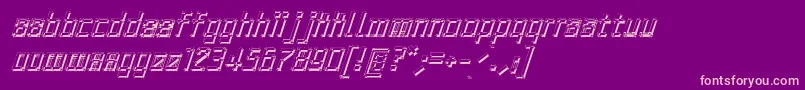 Шрифт ArchityposhadowOblique – розовые шрифты на фиолетовом фоне