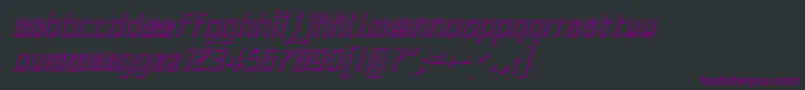 ArchityposhadowOblique Font – Purple Fonts on Black Background