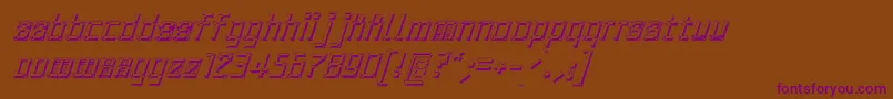 Шрифт ArchityposhadowOblique – фиолетовые шрифты на коричневом фоне