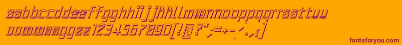 ArchityposhadowOblique Font – Purple Fonts on Orange Background