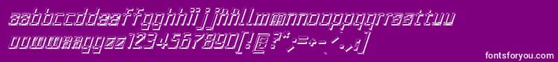 Шрифт ArchityposhadowOblique – белые шрифты на фиолетовом фоне