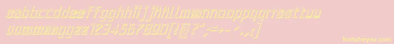ArchityposhadowOblique Font – Yellow Fonts on Pink Background