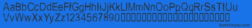 Newmozak Font – Black Fonts on Blue Background