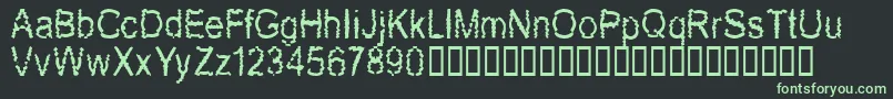 Newmozak-fontti – vihreät fontit mustalla taustalla