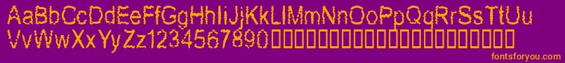 Newmozak Font – Orange Fonts on Purple Background