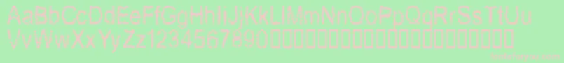 Newmozak Font – Pink Fonts on Green Background