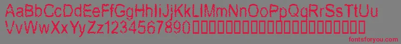 Newmozak Font – Red Fonts on Gray Background