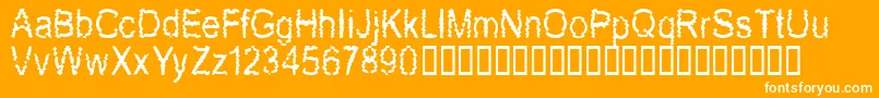 Newmozak Font – White Fonts on Orange Background