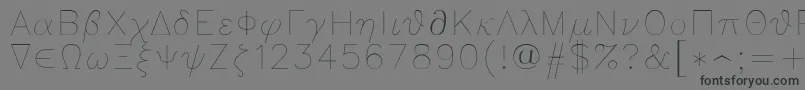 Greeks Font – Black Fonts on Gray Background