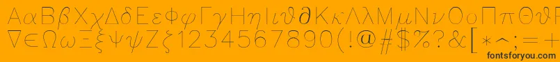 Greeks Font – Black Fonts on Orange Background