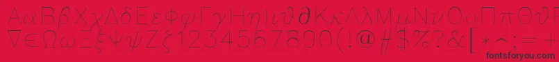 Greeks Font – Black Fonts on Red Background