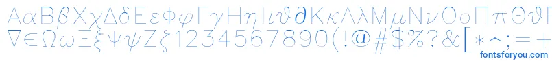 Greeks Font – Blue Fonts on White Background