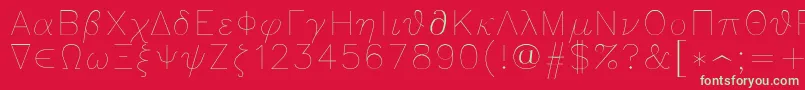 Greeks Font – Green Fonts on Red Background