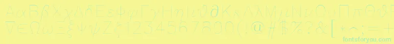 Greeks Font – Green Fonts on Yellow Background