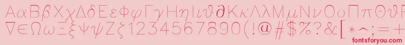 Greeks Font – Red Fonts on Pink Background