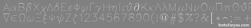 Greeks Font – White Fonts on Gray Background