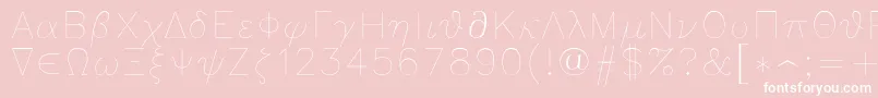 Greeks Font – White Fonts on Pink Background