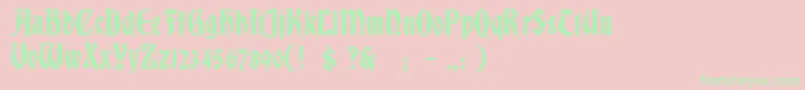 BradleyGratis Font – Green Fonts on Pink Background