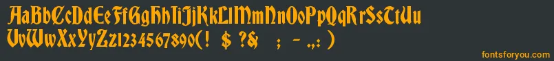 BradleyGratis Font – Orange Fonts on Black Background