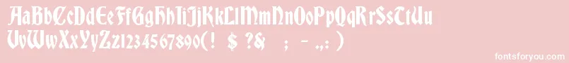 BradleyGratis Font – White Fonts on Pink Background
