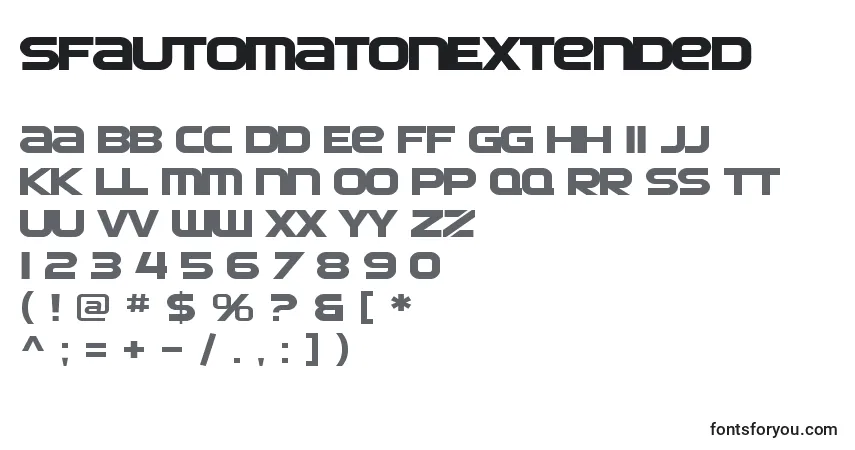 Schriftart SfAutomatonExtended – Alphabet, Zahlen, spezielle Symbole