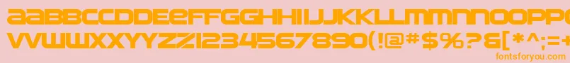 SfAutomatonExtended Font – Orange Fonts on Pink Background