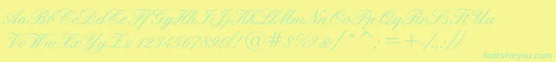 More about English Font English Font – Green Fonts on Yellow Background