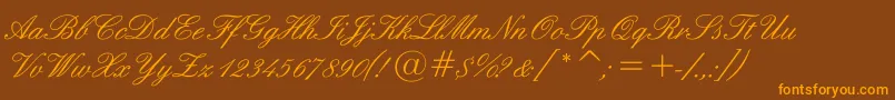 More about English Font English Font – Orange Fonts on Brown Background