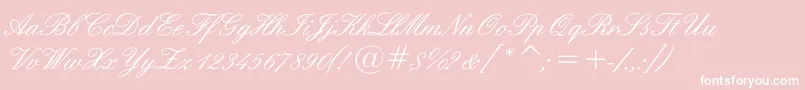 English Font – White Fonts on Pink Background