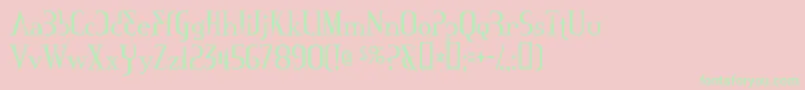 Mississauga Font – Green Fonts on Pink Background