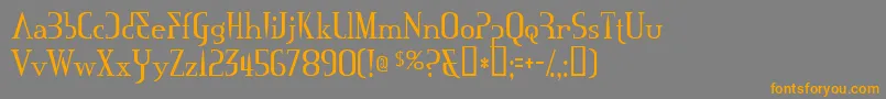 Mississauga Font – Orange Fonts on Gray Background